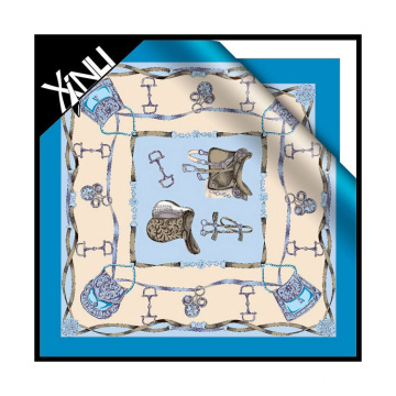 Diseños personalizados Impresión digital Custom Print Silk Scarf